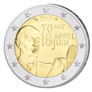 Frankreich 2 Euro-Gedenkmünze 2010 – 70. Jahrestag des Appells vom 18. Juni