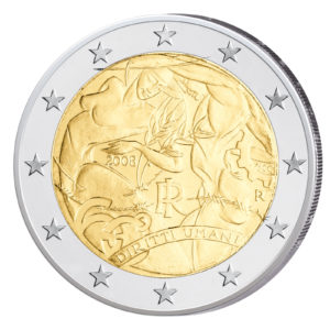 Italien 2 Euro-Sondermünze 2008 - 60 Jahre Menschenrechte