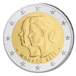 Monaco 2 Euro-Gedenkmünze 2011 – Hochzeit Albert II. und Charlene Wittstock