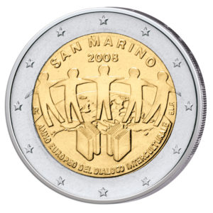 San Marino 2 Euro-Gedenkmünze 2008 - Europäisches Jahr des Interkulturellen Dialogs