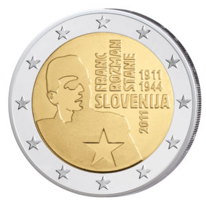 Slowenien 2 Euro-Gedenkmünze 2011 - 100. Geburtstag Franc Rozman