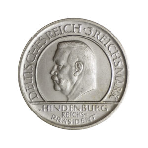 Wertseite de Silbermünze 3 Reichsmark 1929 Weimarer Republik 10. Jahrestag der Weimarer Reichsverfassung