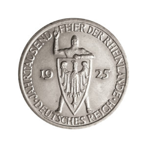 Weimarer Republik, 3 Reichsmark 1925 „Jahrtausendfeier der Rheinlande“, J. 321