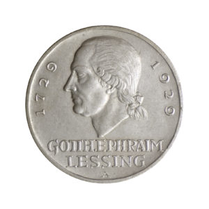 Weimarer Republik 3 Reichsmark 1929 „200. Geburtstag Gotthold Ephraim Lessing“, J. 335