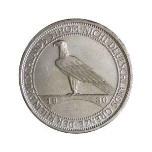 Weimarer Republik 3 Reichsmark 1930 „Rheinland-Räumung“, J. 345
