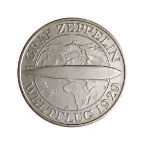 Weimarer Republik 3 Reichsmark 1930 Weltflug des Luftschiffes „Graf Zeppelin 1929“, J. 342