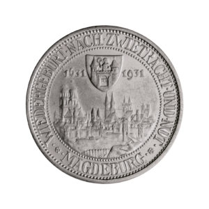 Weimarer Republik 3 Reichsmark 1931 „300. Jahrestag des Brands von Magdeburg“, J. 347