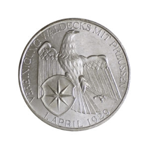 Weimarer Republik 3 Reichsmark 1929 „Vereinigung Waldecks mit Preußen“, J. 337