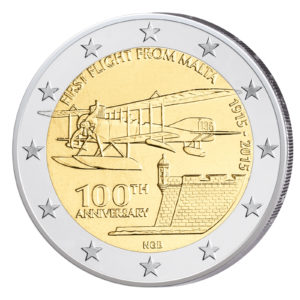 Malta 2 Euro-Sondermünze 2015 - 100. Jahrestag des ersten Flugs von Malta