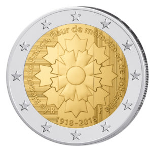 Frankreich 2 Euro-Gedenkmünze 2018 „Kornblume Frankreichs“