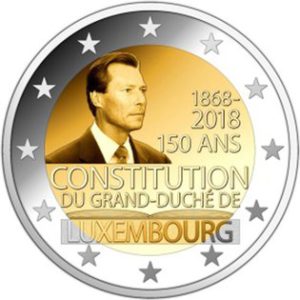 Luxemburg 2 Euro-Gedenkmünze 2018 „150. Jahrestag der luxemburgischen Verfassung