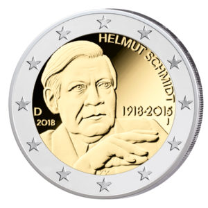 Deutschland 2 Euro-Gedenkmünze 2018 „100. Geburtstag Helmut Schmidt"