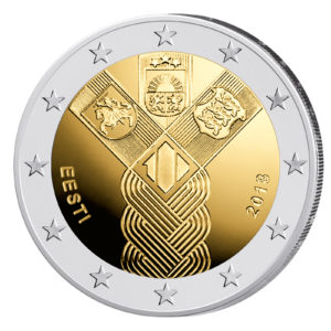 Münze Baltische 2 Euro Gemeinschaftsausgabe Estland 2018