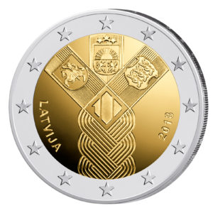 Münze Baltische 2 Euro Gemeinschaftsausgabe Lettland 2018