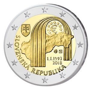 Slowakei 2 Euro-Gedenkmünze 2018 „25. Jahrestag der Republik Slowakei“