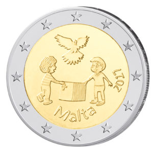 Malta 2 Euro-Gedenkmünze 2017 „Von Kindern mit Solidarität: Frieden“