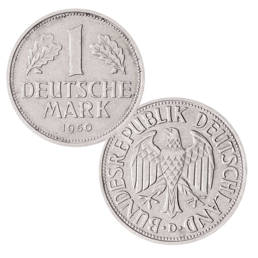 Deutsche Mark Nostalgie Geschenk Box 86 Münzen 1Pf-2DM BANKFRISCH 1950 bis 2001 