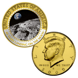 USA Half Dollar Kennedy mit Farbmotiv "Earth_Rise"