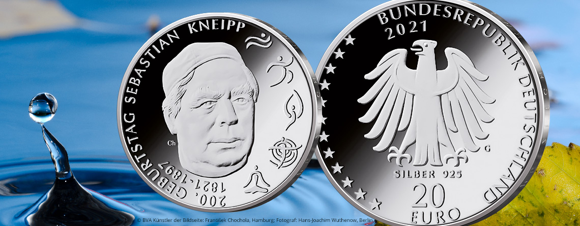 Die Deutsche 20-Euro-Silbermünze 2021 „200. Geburtstag Sebastian Kneipp“