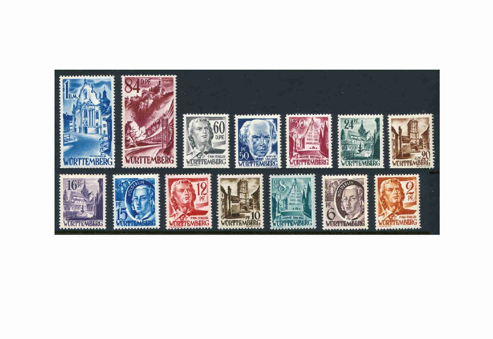Württemberg Michel 14/27 postfrisch