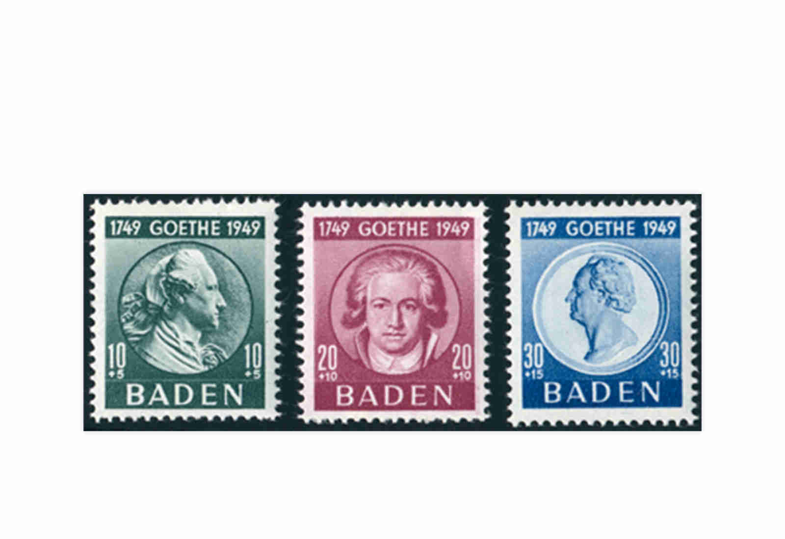 Französische Zone: Baden Mi.Nr. 47/49 gestempelt