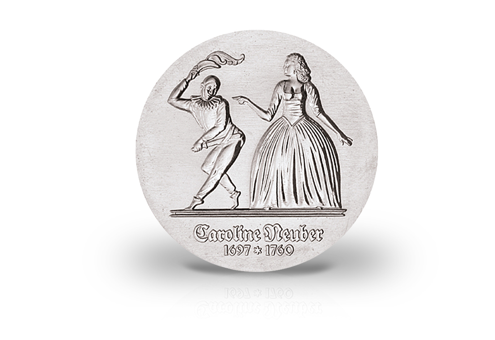 5 Mark Gedenkmünze 1985 DDR Caroline Neuber Jaeger-Nr. 1604