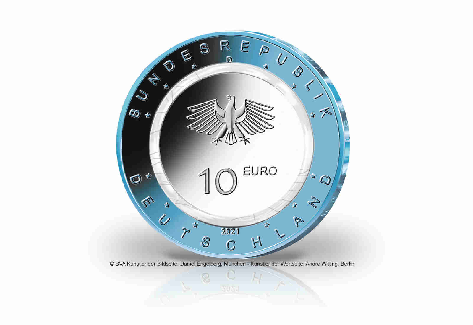 10 Euro 2021 Deutschland Auf dem Wasser PP Prägestätte unserer Wahl