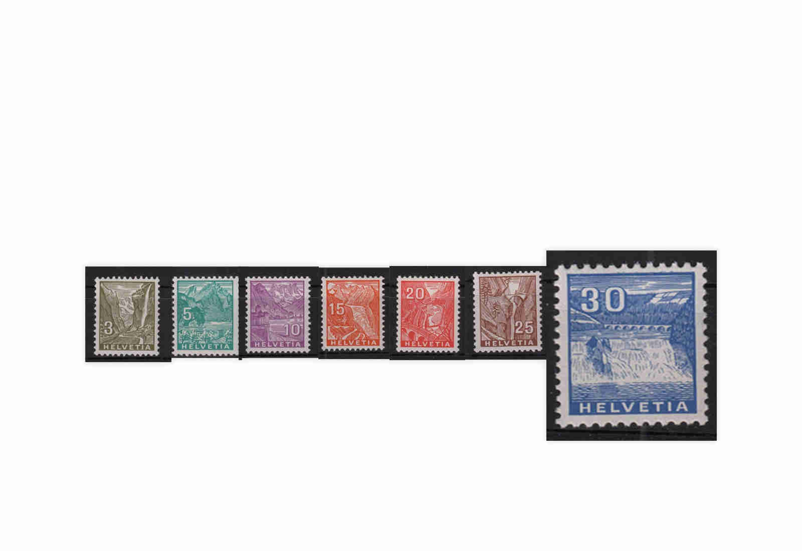 Schweiz Mi.Nr. 270/276 postfrisch Freimarken Landschaftsbilder ZNR 194/200 postfrisch