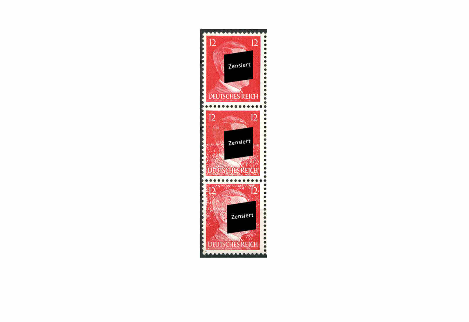 Deutsches Reich Michel Nr. 827 Gequetschter Hitler Dreierstreifen postfrisch