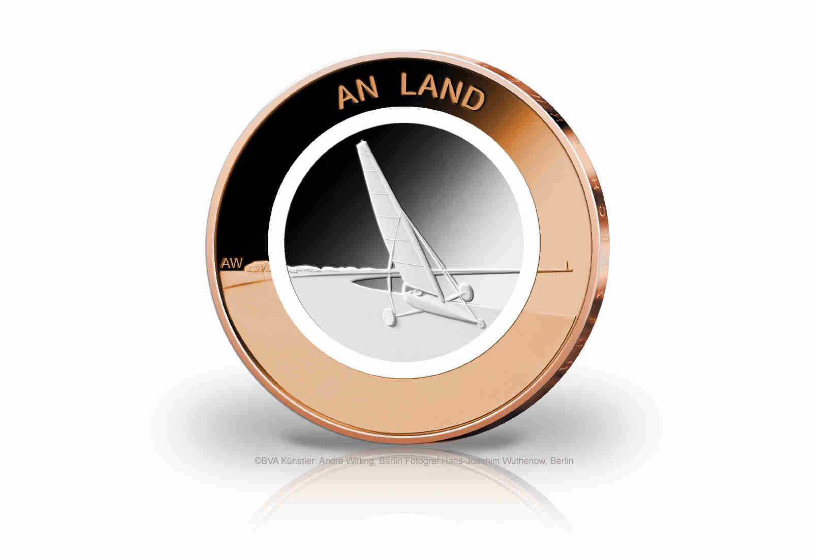 10 Euro 2020 Deutschland An Land mit Polymerring st Prägestätte G