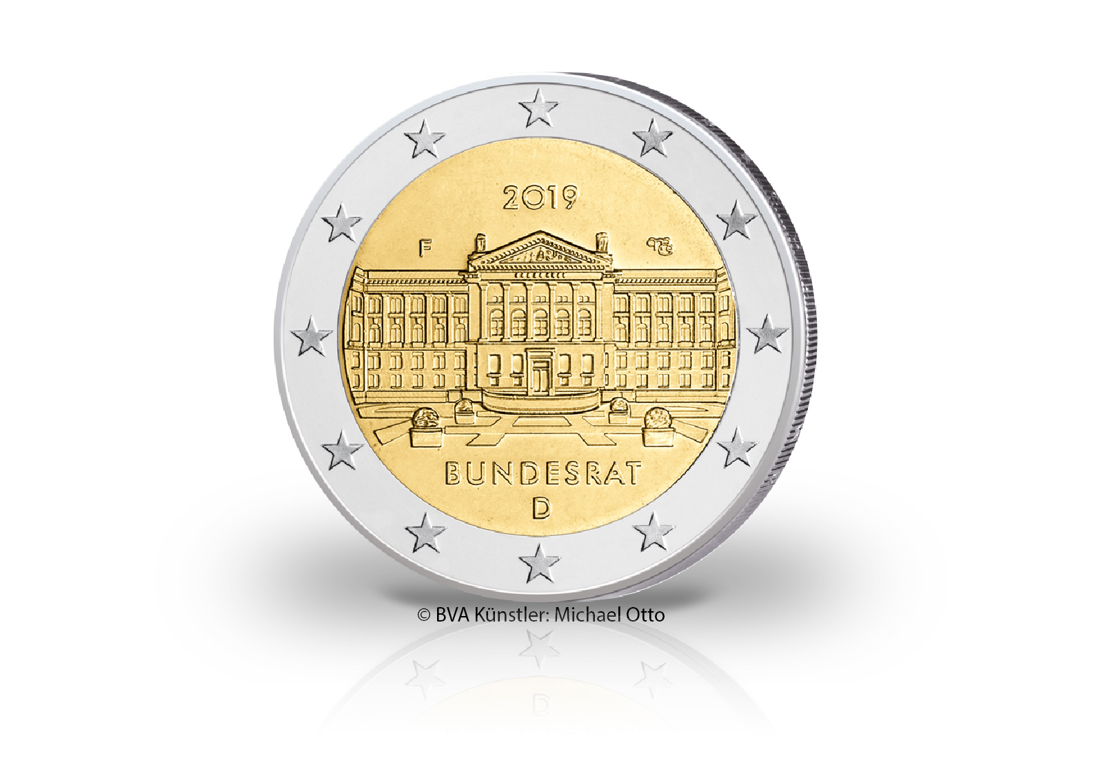 2 Euro 2019 Deutschland 70 Jahre Bundesrat Prägestätte F