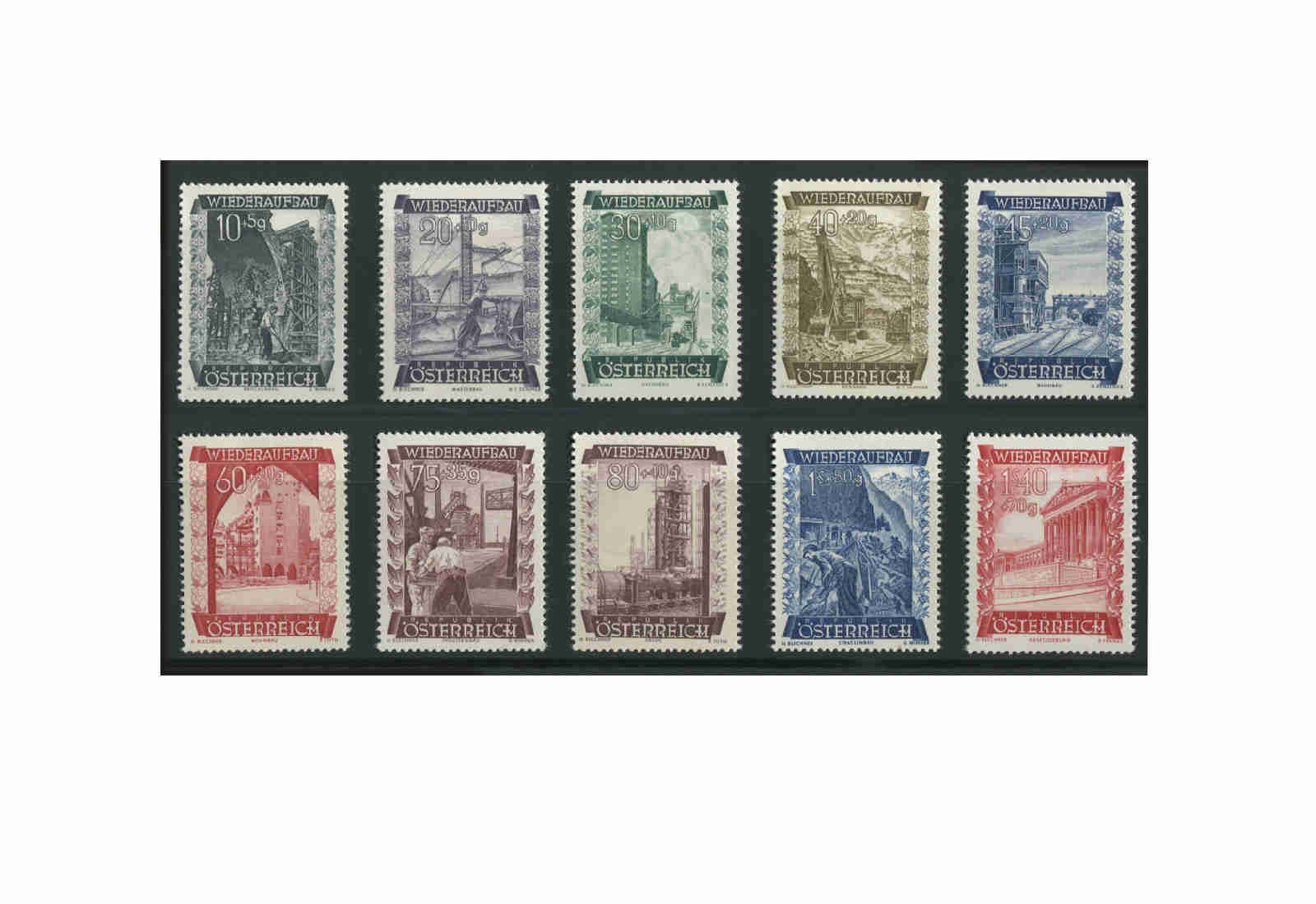 Briefmarken Österreich Frühausgaben Mi.Nr. 858/867 postfrisch