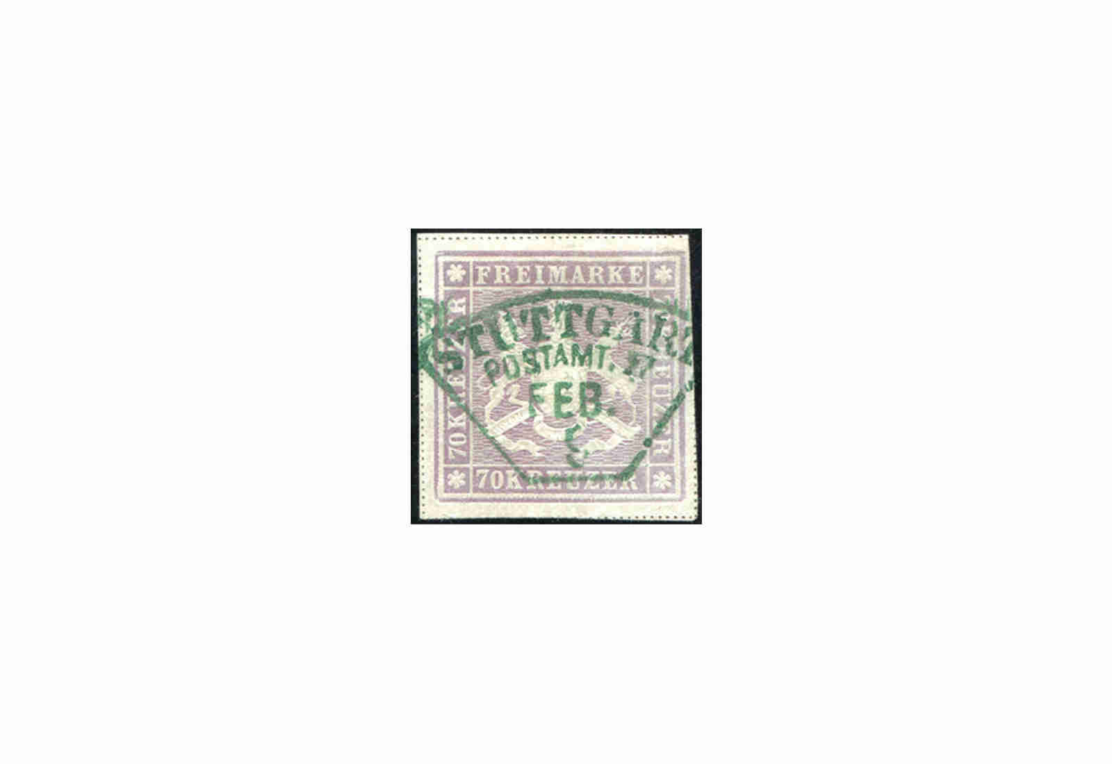 Württemberg Freimarke Wappen von Württemberg 1873 Michel Nr. 42b gp gestempelt