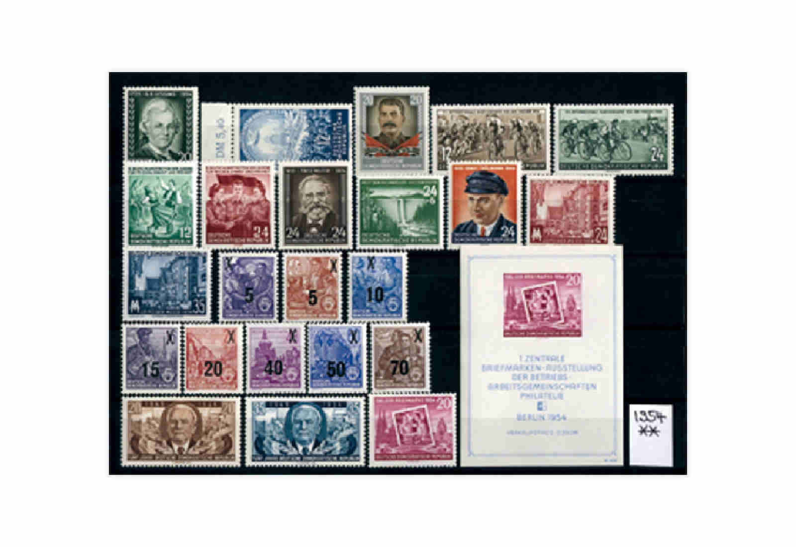 DDR Jahrgang 1954 gestempelt