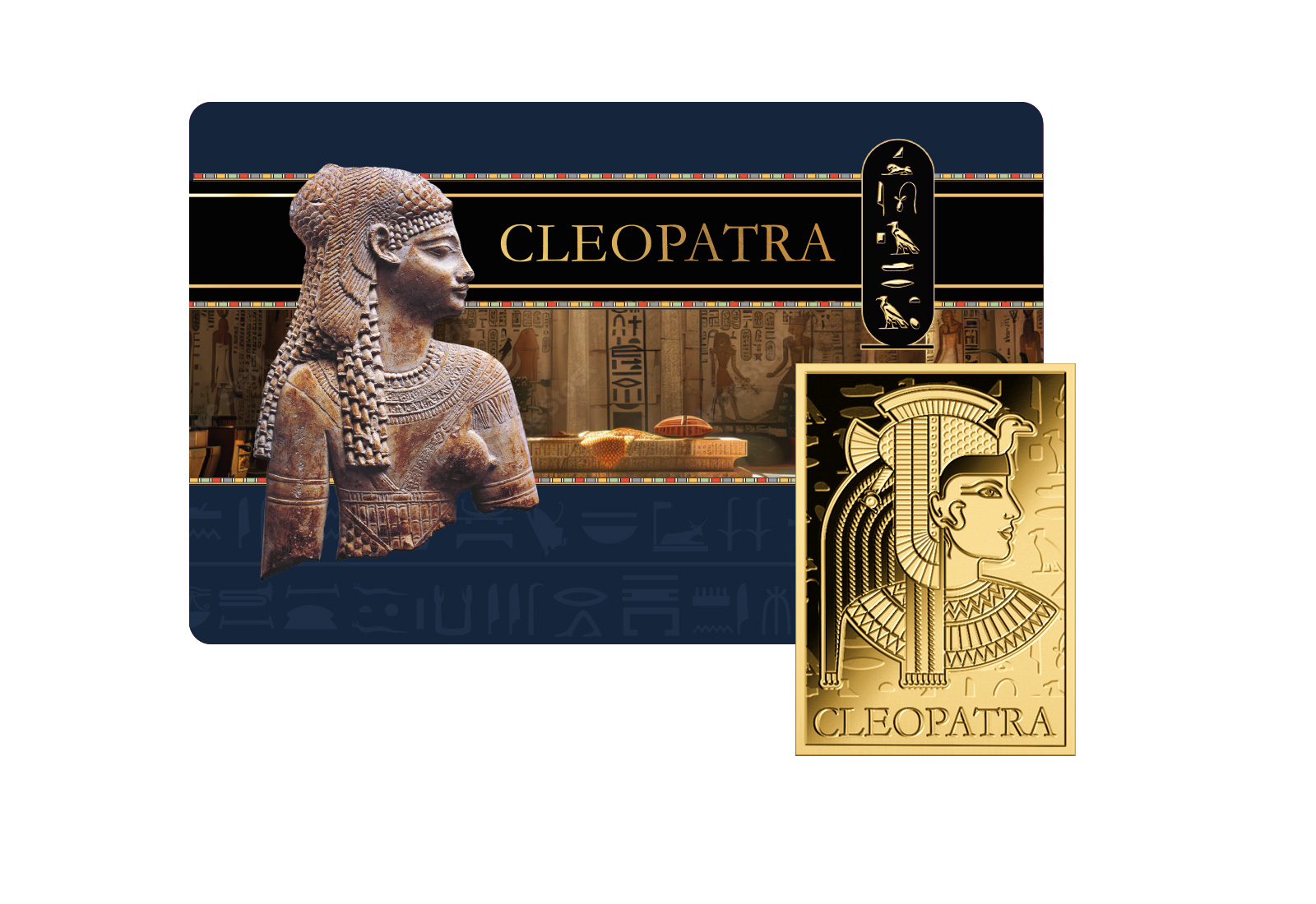 Goldcard Motiv Cleopatra 999/1000 Gold