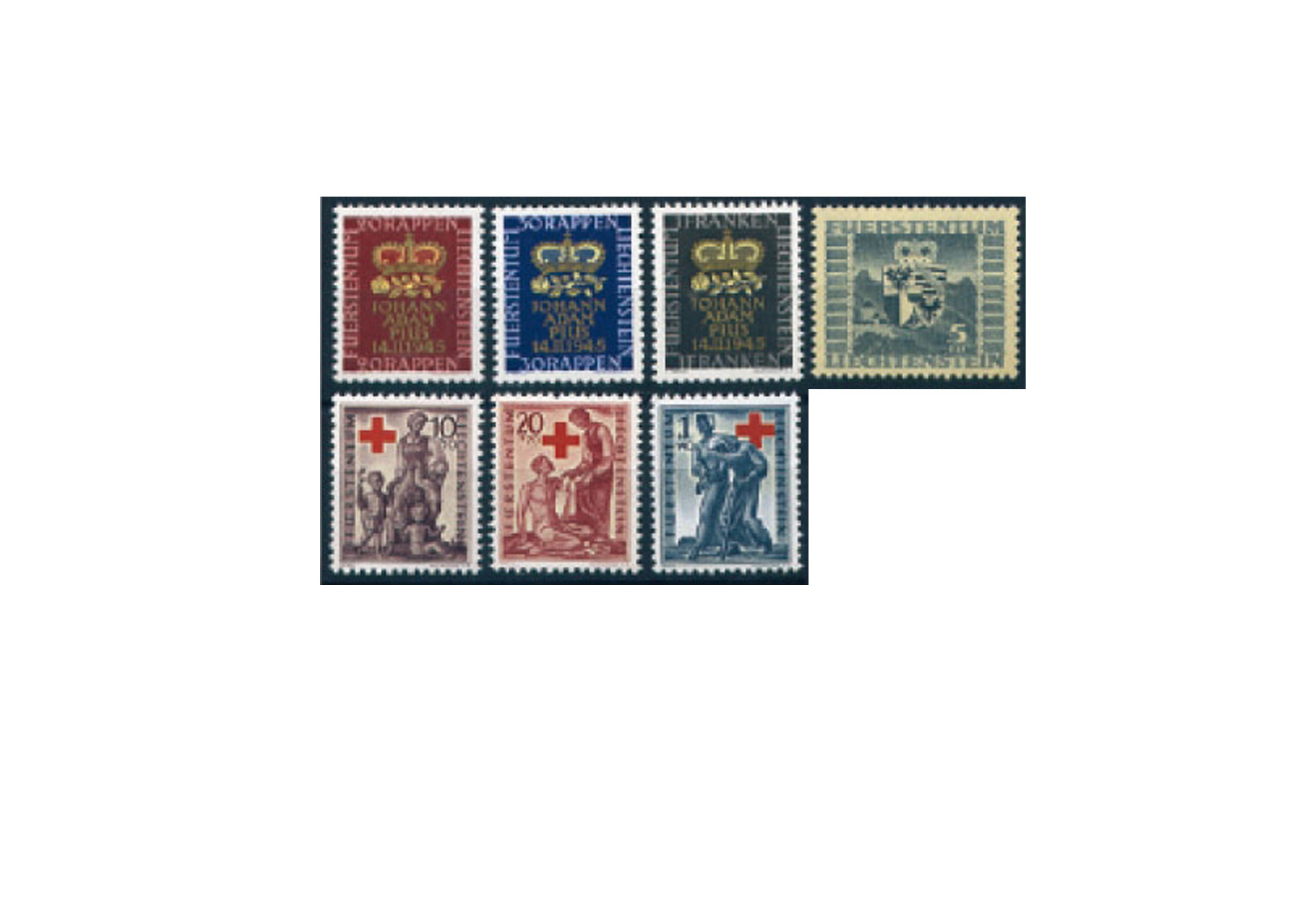 Liechtenstein Jahrgang 1945 gestempelt