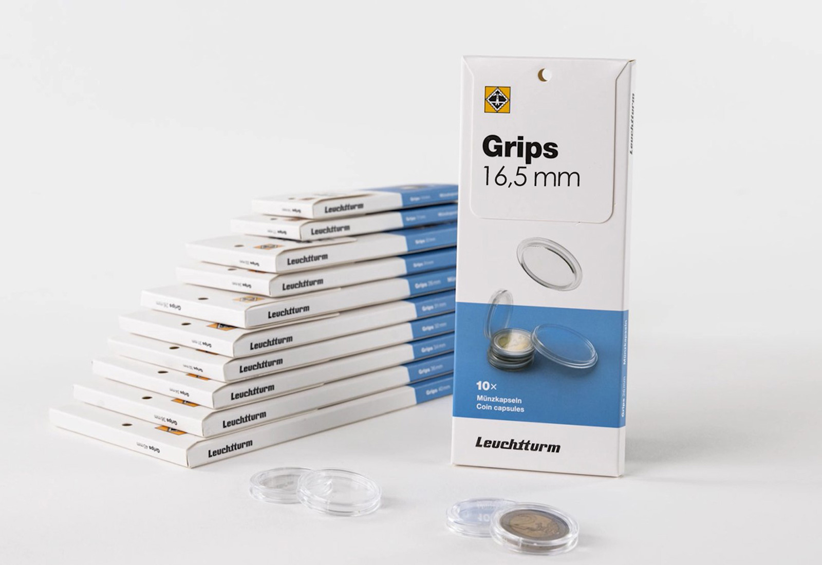 [16,5 mm] Leuchtturm Münzkapseln im 10er Pack
