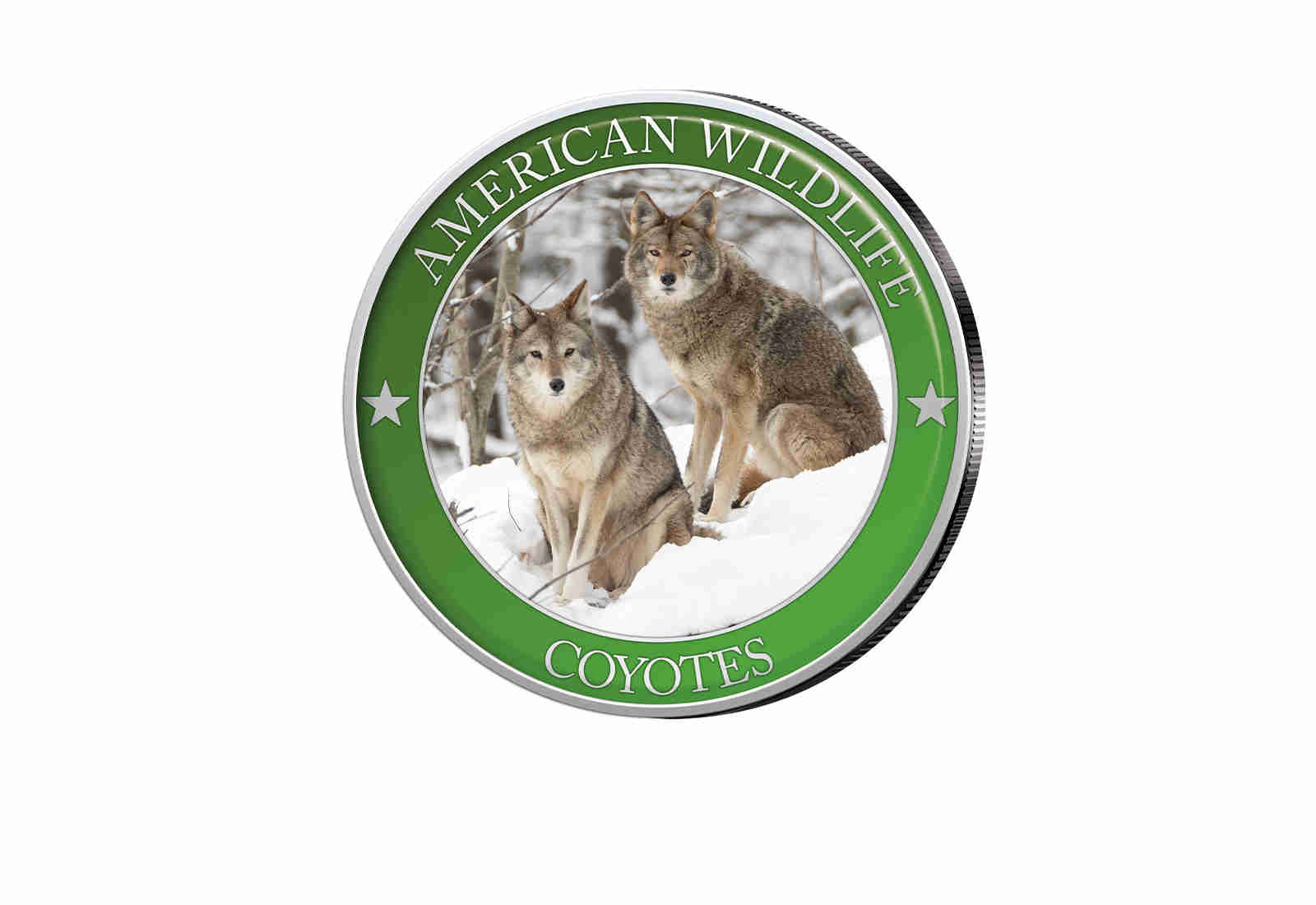 1/2 Dollar USA Coyote Serie American Wildlife mit Farbapplikation