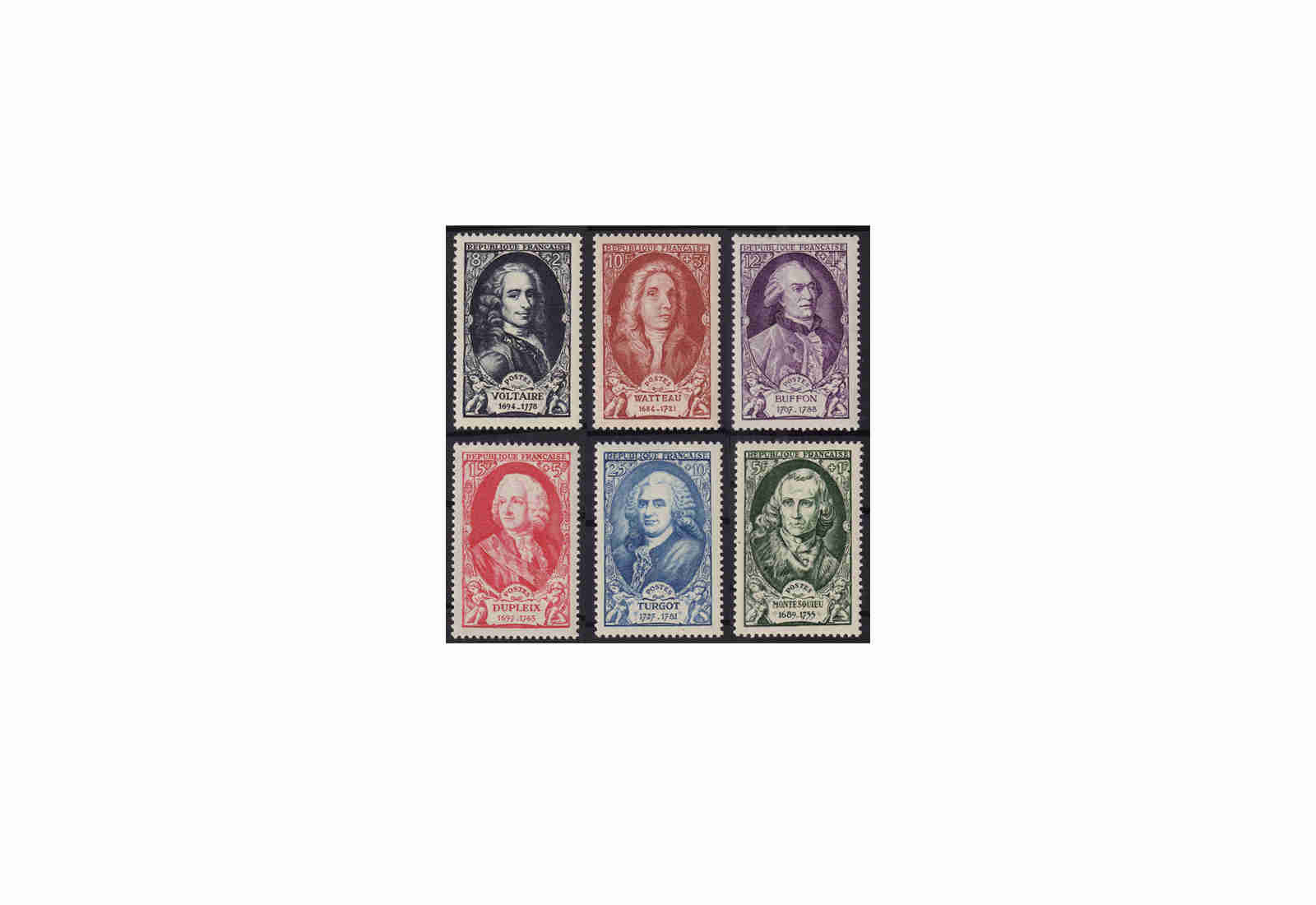 Frankreich Republik 1870 bis heute Michel Nr. 871 bis 876 gestempelt