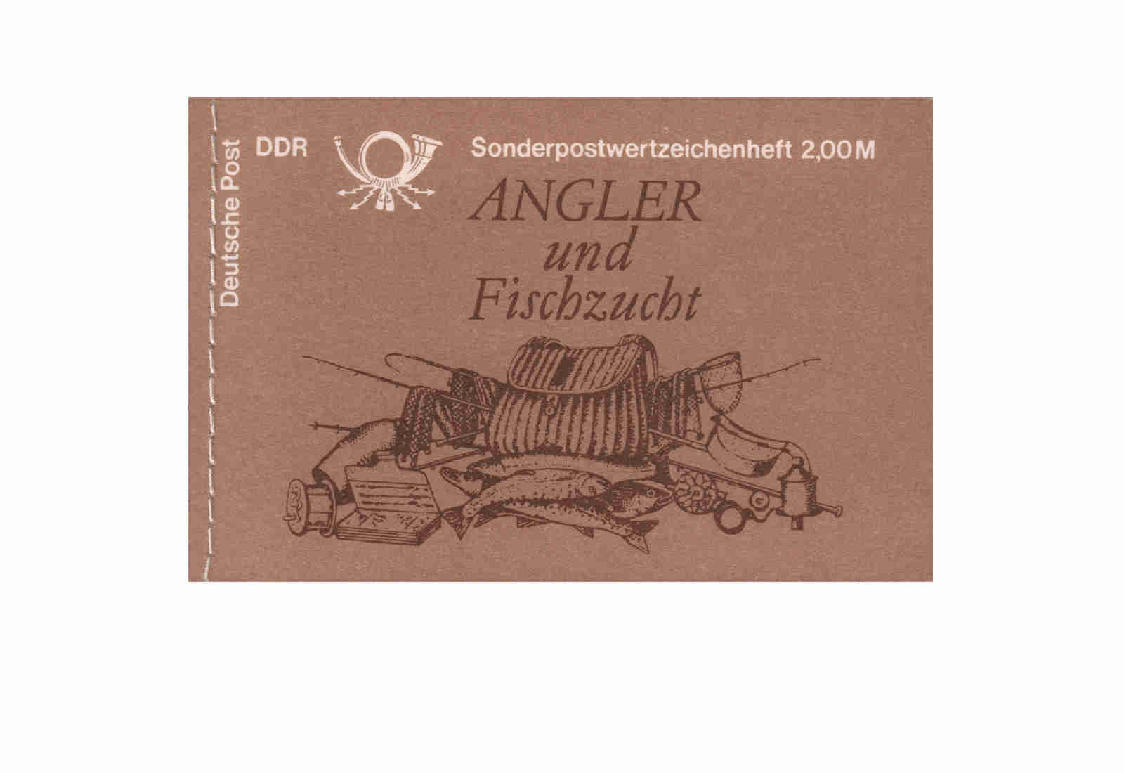DDR Markenheftchen Süßwasserfische 1988 MH Mi.Nr. 9