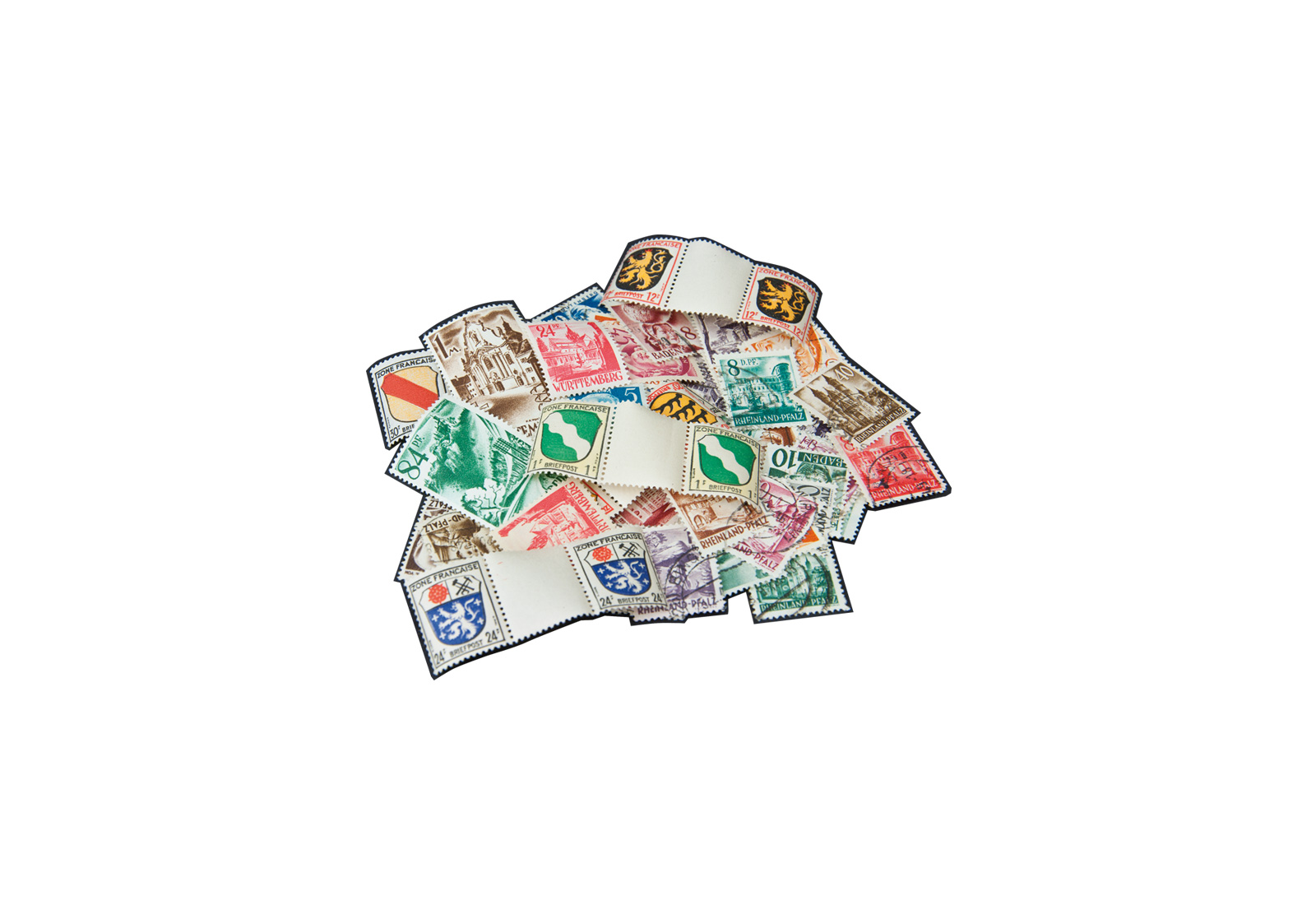 Französische Besatzungszone 50 Marken postfrisch und gestempelt