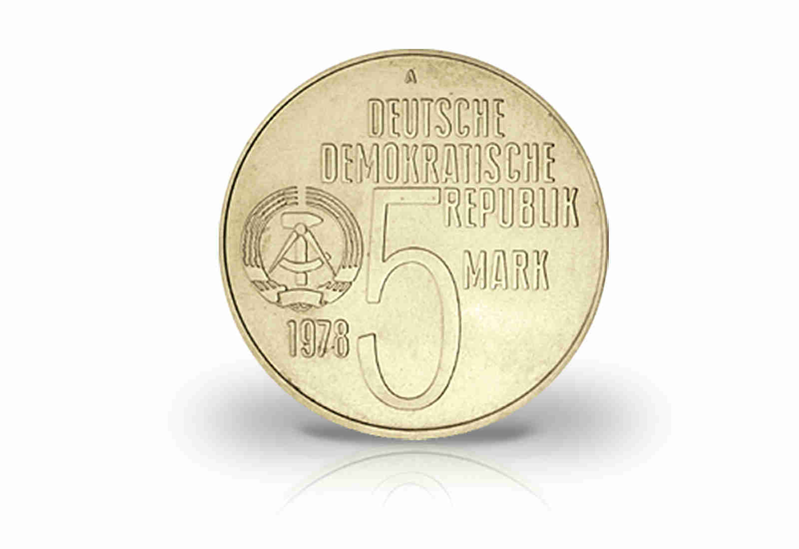 5 Mark Gedenkmünze 1978 DDR Internationales Anti-Apartheid-Jahr Jaeger-Nr. 1569