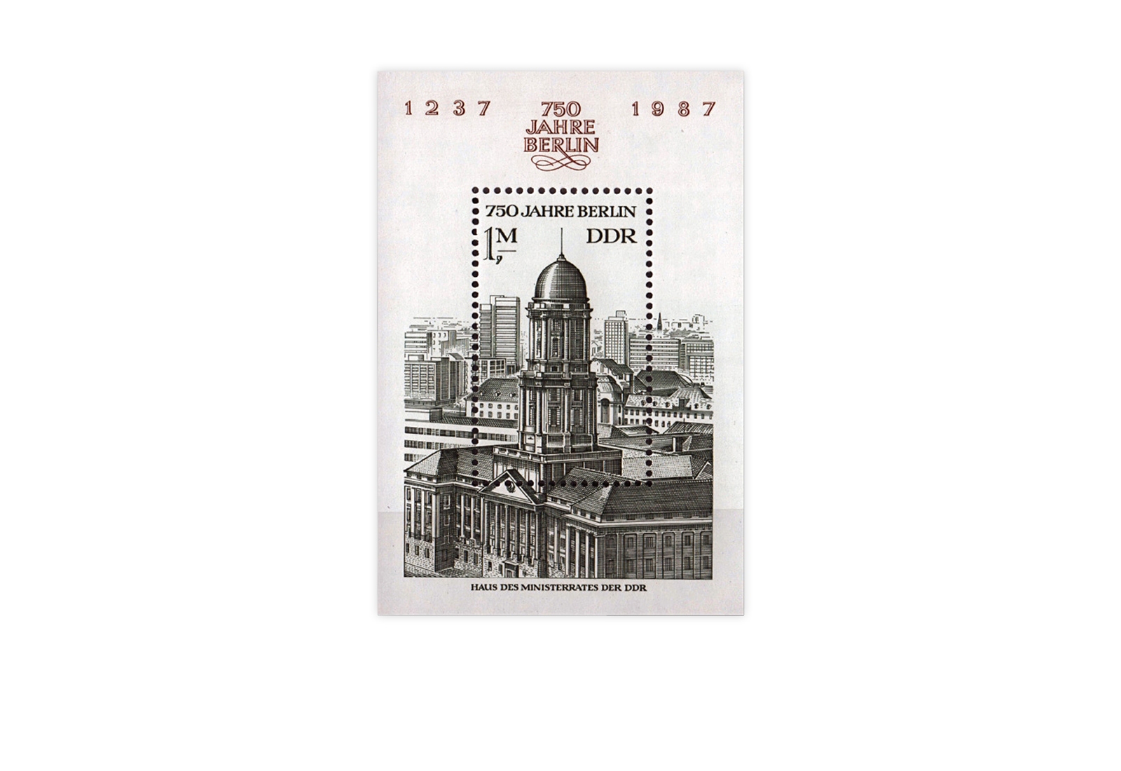 DDR Block 84 750 Jahre Berlin 1986 gestempelt