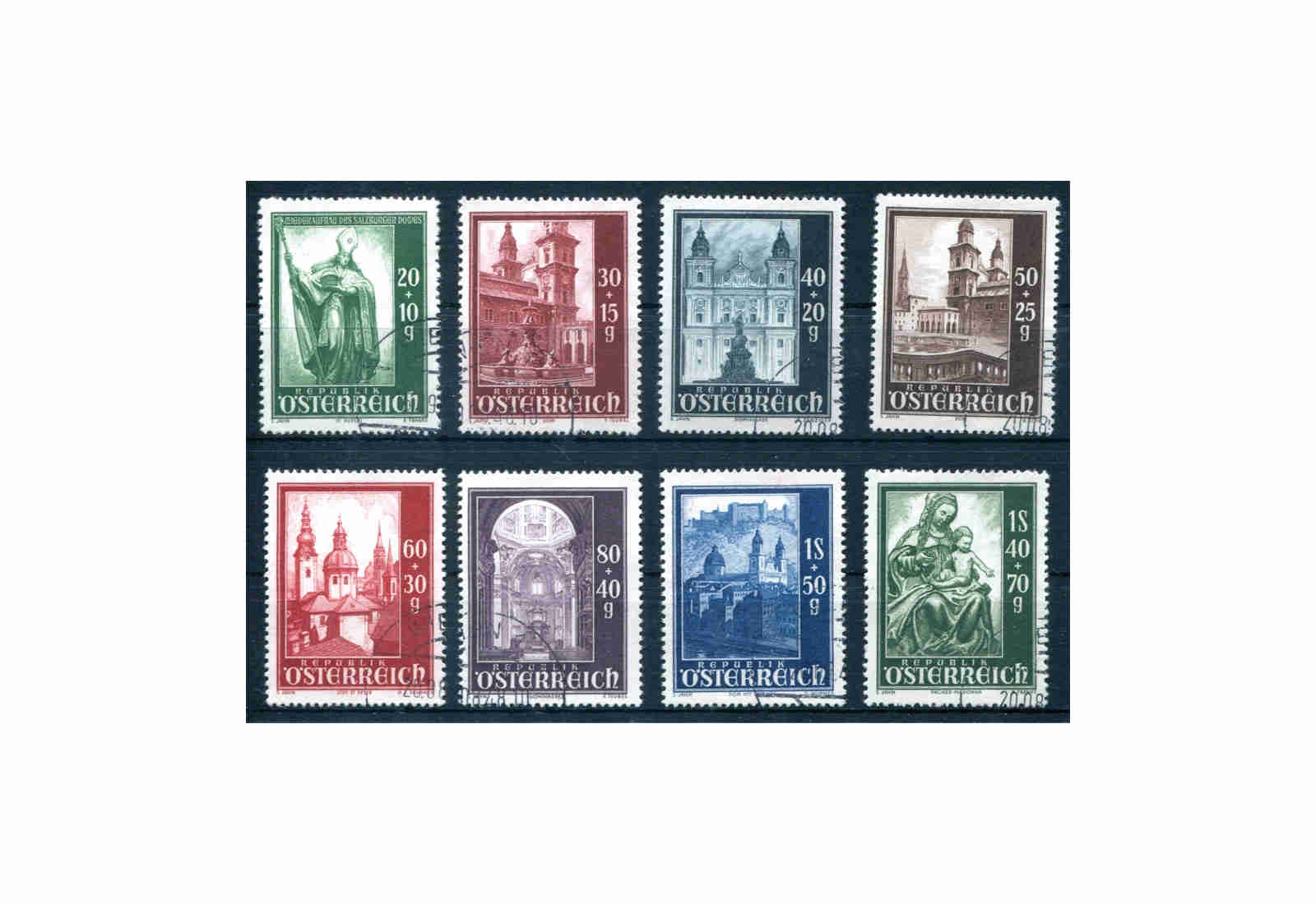 Österreich Salzburger Dom 1948 Michel Nr. 885/92 gest.