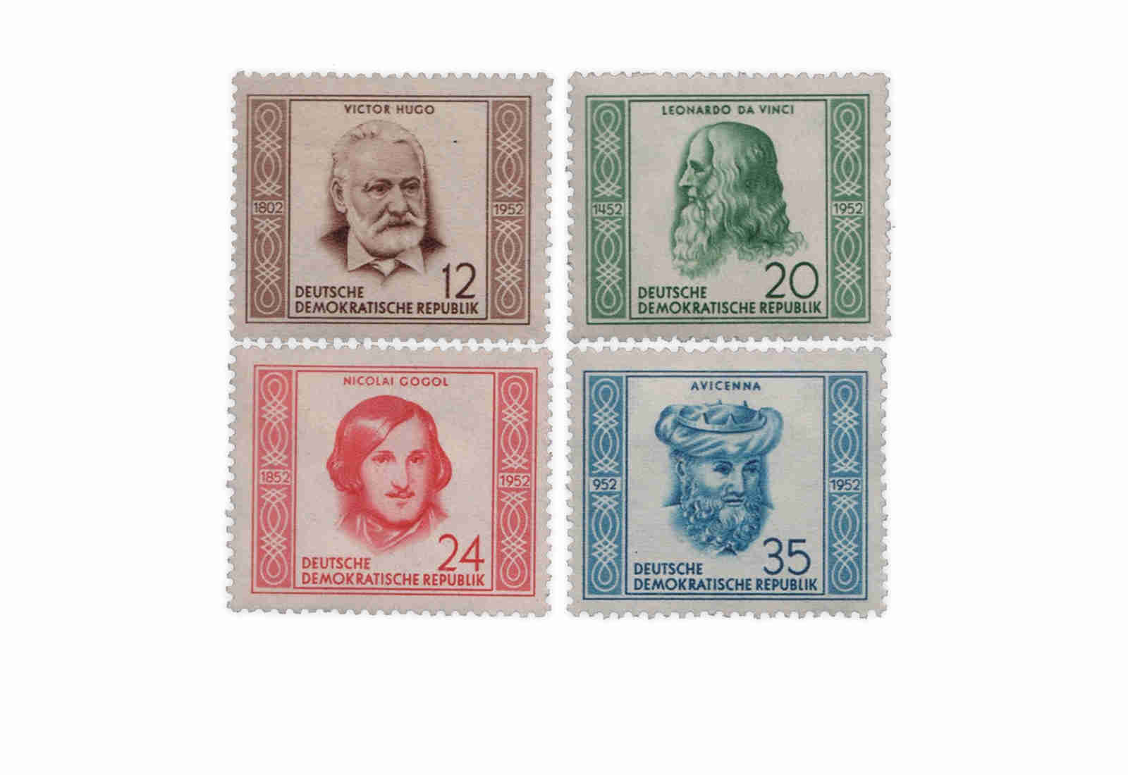 Briefmarken DDR Berühmte Persönlichkeiten 1952 Michel-Nr. 311-314 postfrisch