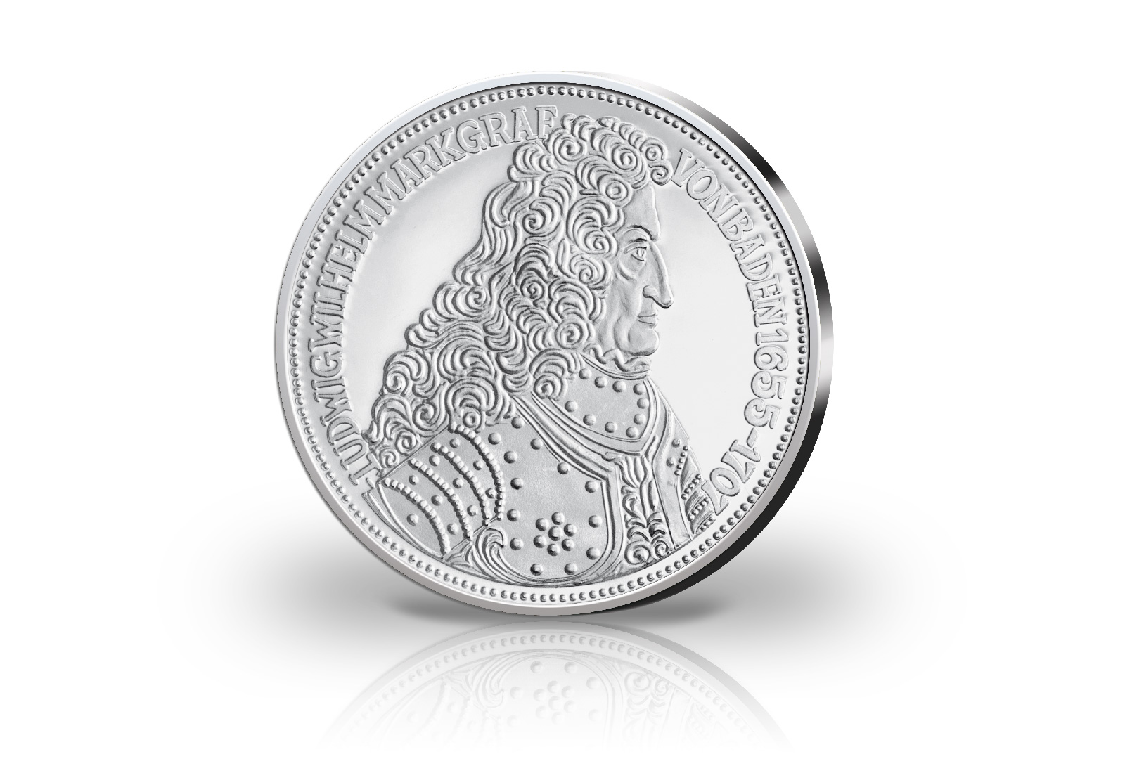 300. Geburtstag Markgraf von Baden Neuprägung mit Silberauflage