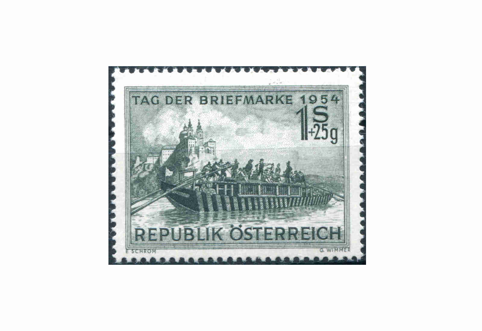 Österreich Einzelausgabe 1954 Tag der Briefmarke Michel Nr. 1010 gestempelt