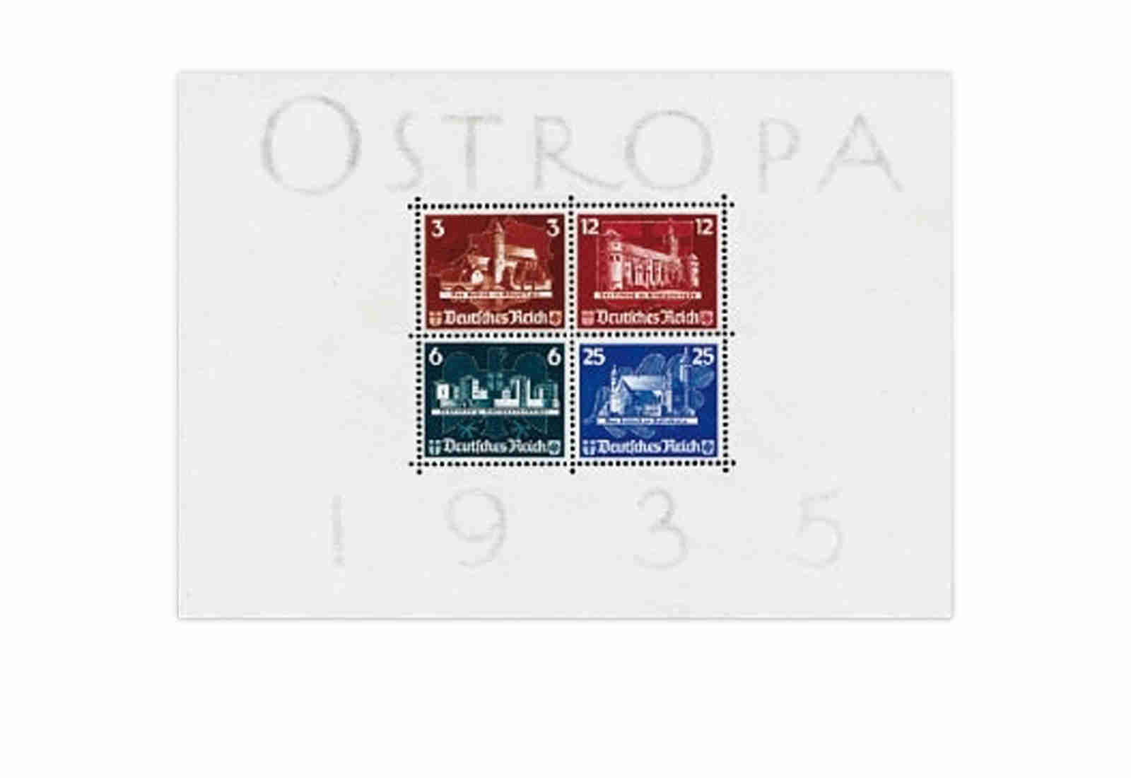 Deutsches Reich OSTROPA Block 3 mit Falz