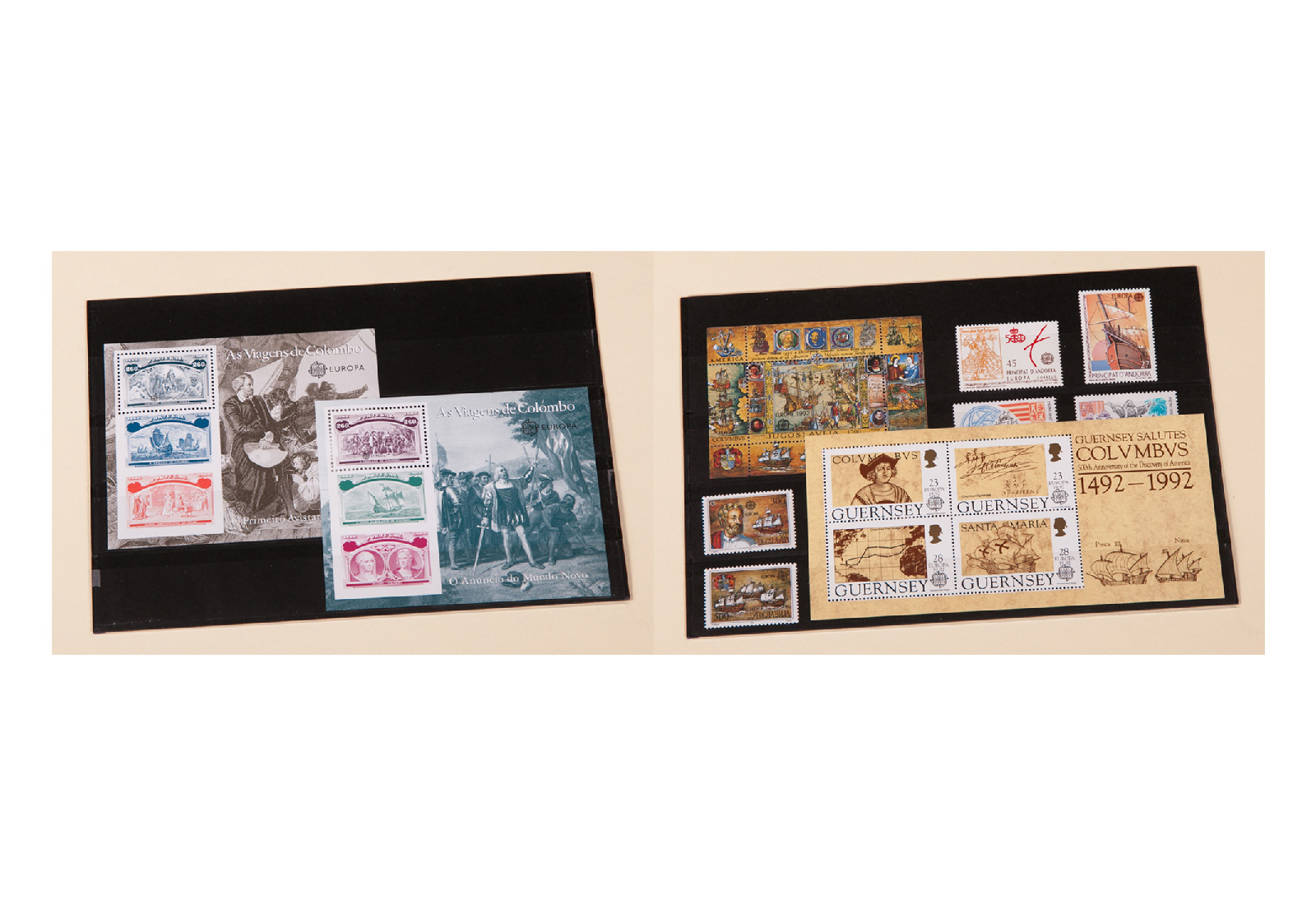 Briefmarken CEPT Ausgaben aus 1992 Thema 500. Jahrestag Amerika postfrisch per 5 Stück