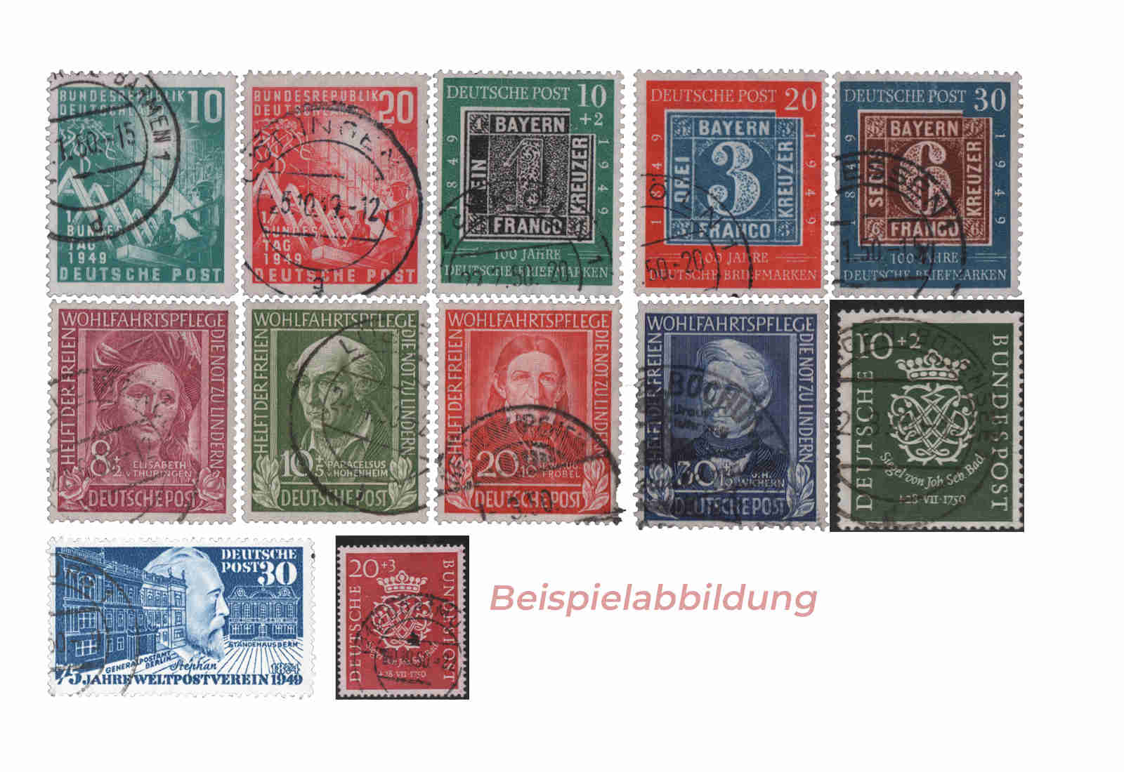BRD Jahre 1949-1959 gestempelt im Set